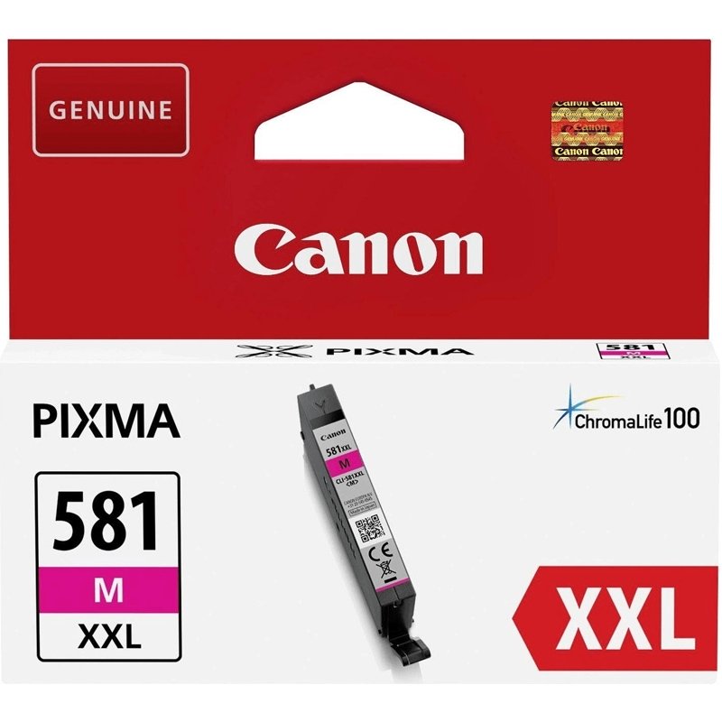 Canon CLI 581 XXL MG Original Tintenpatrone Magenta für Pixma Drucker Pixma TR7550 TR8550 TS6150 TS6151 TS8150 TS8151 TS8152 TS9150 TS9155 TS6250 TS6251 TS8250 TS8251 TS8252 TS9550