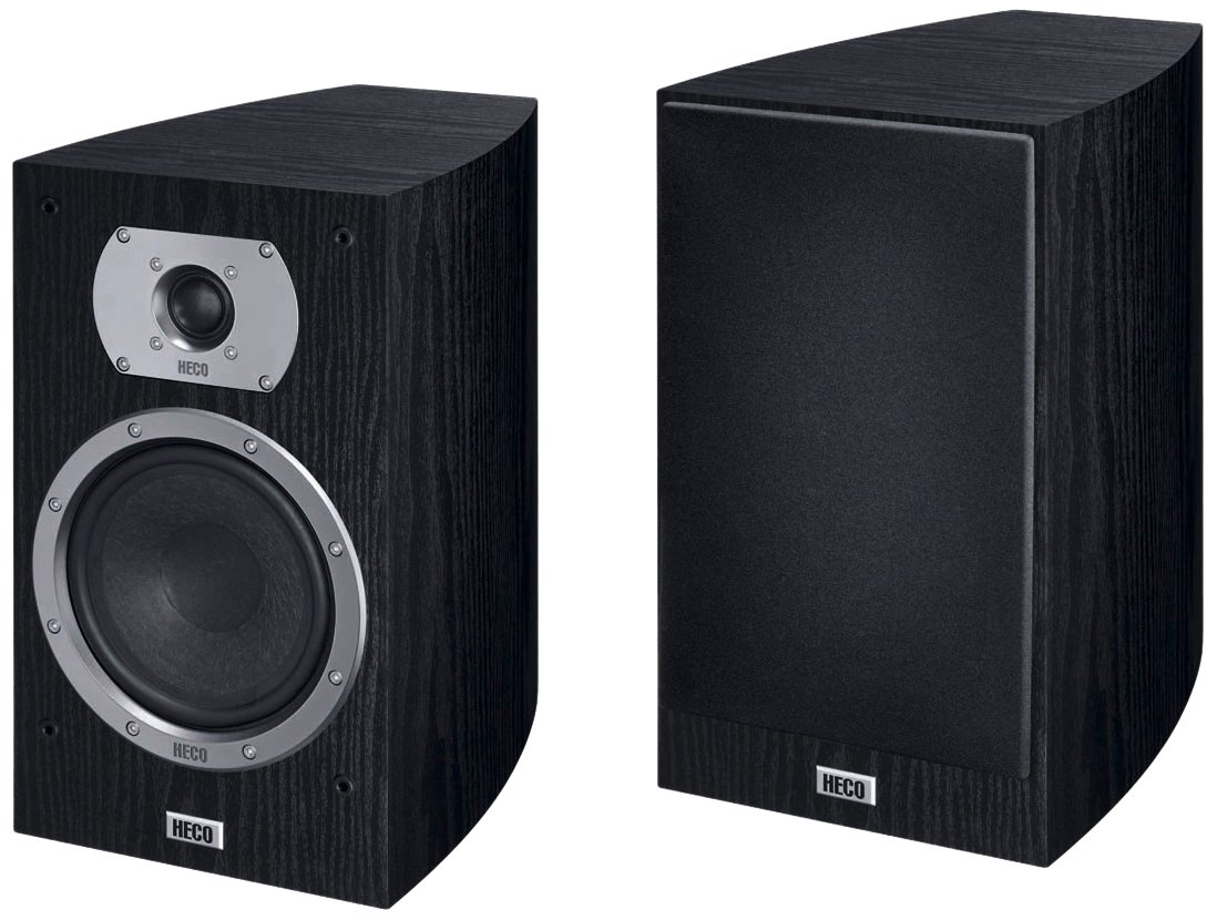 Heco Victa Prime 302 , 2 Wege Heimkino- und Stereo-Regallautsprecher , 1 Paar, Farbe:Schwarz Regallautsprecher - 85 Watt - schwarz
