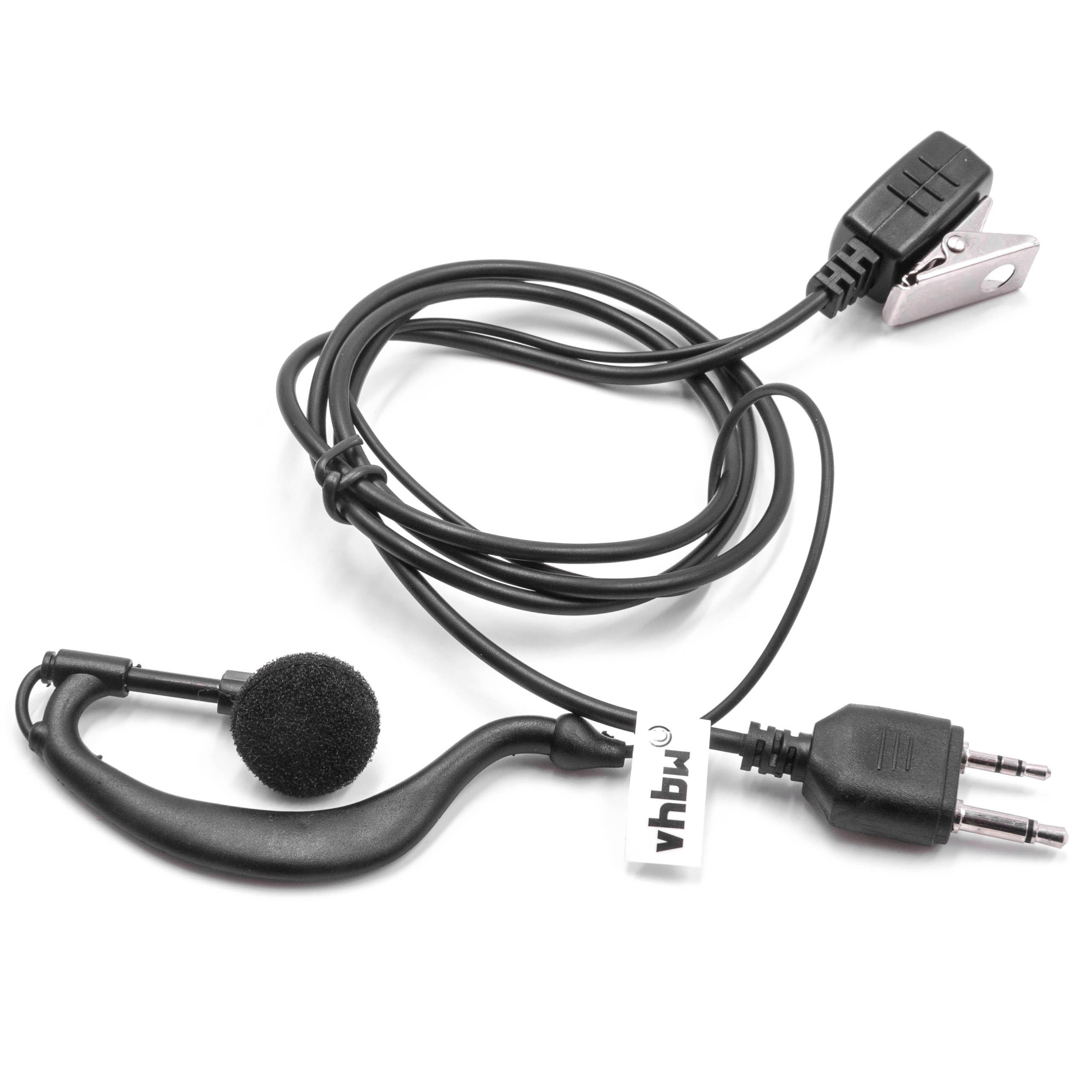 VHBW Headset Stereo mit Rufannahme für Funkgerät Icom IC-4088SR, IC-A15, IC-A15S, IC-E90, IC-F22SR, IC-F25SR, IC-F4029-SDR, IC-U82, IC-V82, IC-V85