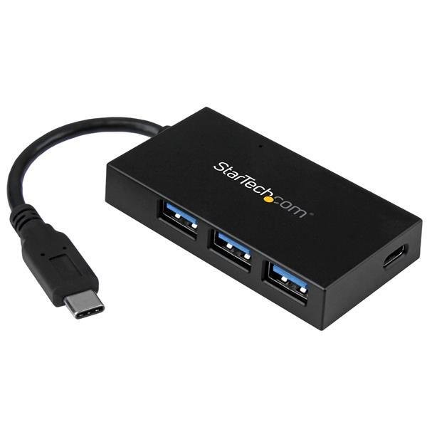 StarTech.com 4 Port USB3.0 Hub mit USB-C - Insklusive Netzteil - Hub - 3 x SuperSpeed USB3.0 + 1 x USB 3,1 - Desktop (HB30C3A1CFS)