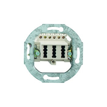 Rutenbeck 10210517  Steckdose 3 x tae-6 NFN Montage Einbau weiß Polar