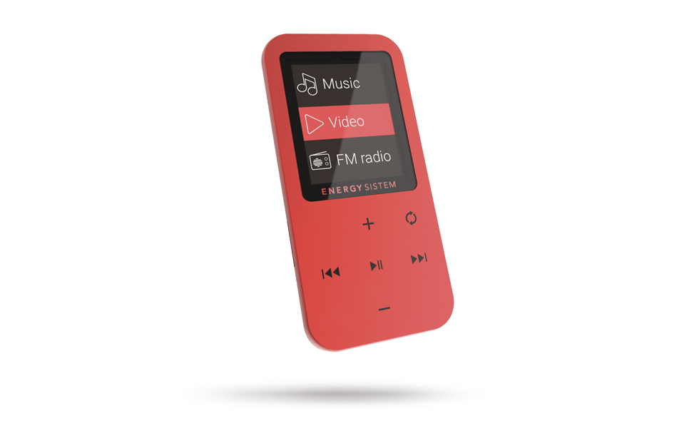 Energy Sistem Bluetooth MP4-Musikplayer mit Touchscreen, UKW-Radio und microSD-Kartenleser 8 GB Koralle