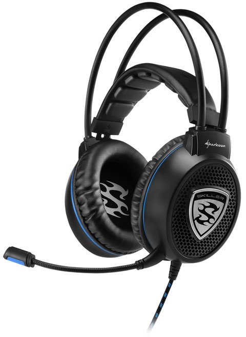 Sharkoon Skiller SGH1 Stereo Gaming Headset (für PC, PS4, 50-mm-Lautsprecher, Extra-Große Ohrpolster, Gefederte Kopfbandaufhängung) schwarz