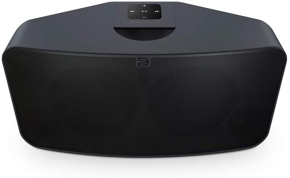 Bluesound Pulse 2i Multiroom-Lautsprecher mit Alexa, Webradio, geeignet für Indoor, Outdoor, schwarz