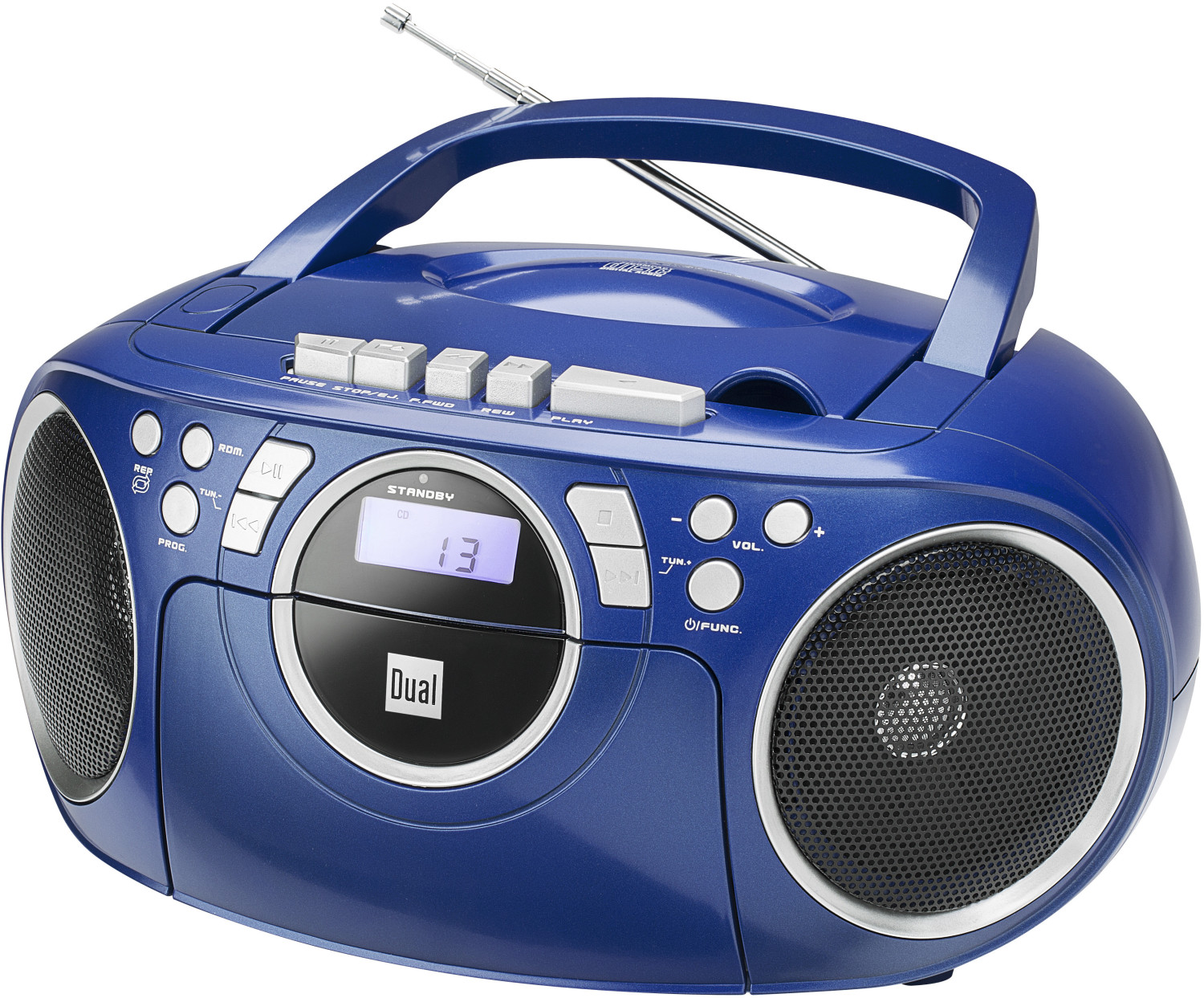 Dual P 70 Tragbares Radio mit UKW (FM), MW, CD-Player blau