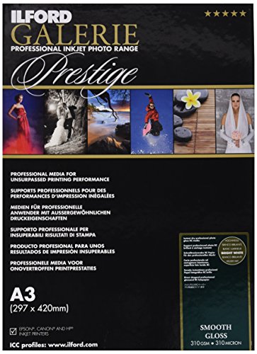 ILFORD GALERIE Smooth Gloss 310gsm A3 - 297mm x 420mm 25 Blatt