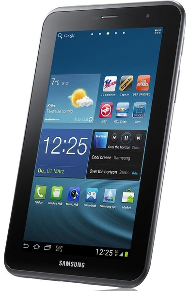 Samsung Galaxy Tab 2 7.0 GT-P3100 SD-Auflösung 7 Zoll, UMTS-Tablet, Dual-Core, 1 GB RAM, 16 GB Speicher, Android, Silber (GT-P3100TSEDBT)