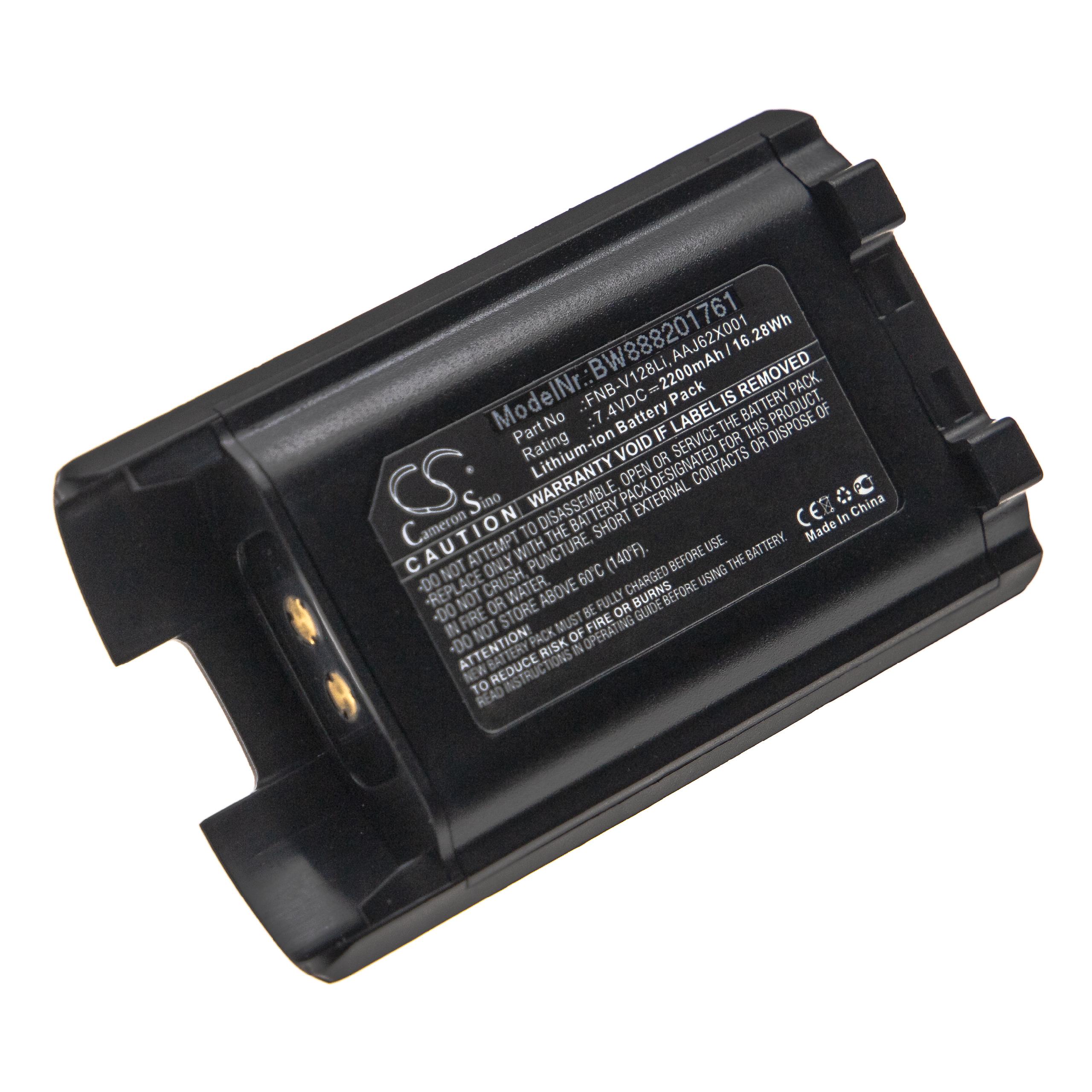 VHBW Akku passend für Vertex VX-820, VX-821, VX-824, VX-829, VX-870, VX-920, VX-921, VX-924 Funkgerät, Walkie Talkie (2200mAh 7,4V Li-Ion)