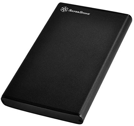 SilverStone SST-TS13B - Mobiles USB 3.0 Aluminium-Festplatten-Gehäuse für 9,5 mm dicke 2,5'' SATA-HDDs oder SSDs, schwarz