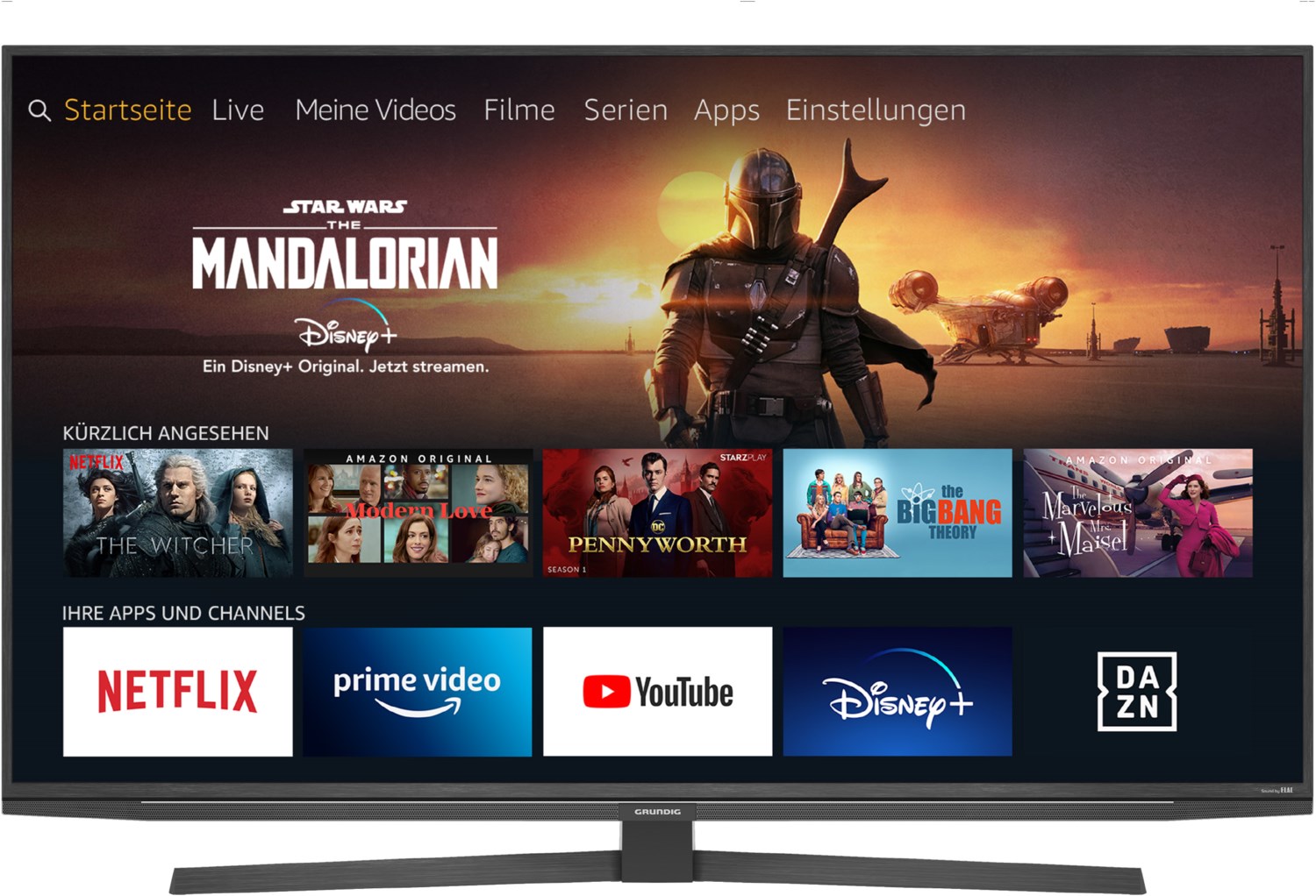 Grundig 49 GUT 8150 New York Fire TV Edition 123 cm (49 Zoll) LED Smart TV (Ultra hD, HDR) HD-Triple-Tuner (Sat, Antenne, Kabel) Modelljahr 2020 Energieklasse G