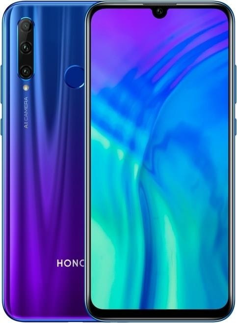 Honor 20 Lite Smartphone 15,77cm (6,21 Zoll) Display, 128GB interner Speicher, 4GB RAM, Dual-SIM, Android, Phantom Blue
