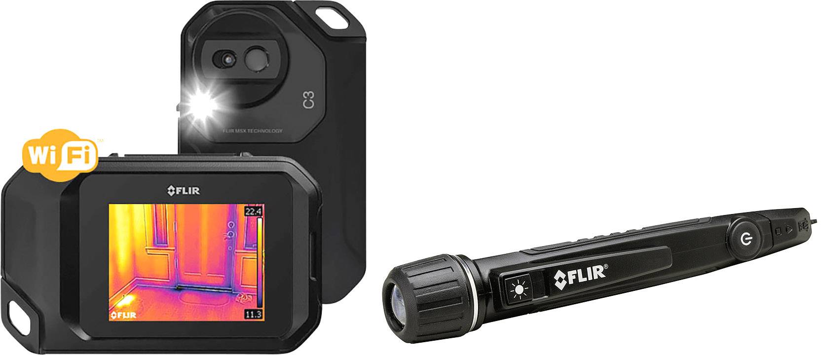 FLIR C3 + VP52 Wärmebildkamera -10 bis +150°C 80 x 60 Pixel 9Hz MSX®, WiFi