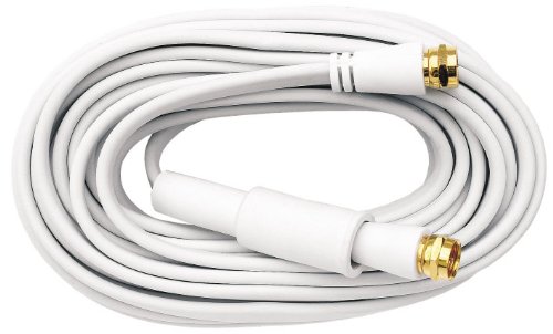 Axing SFK 999-02 Sat-Flachkabel Koax Flachbandkabel, 10 m weiß