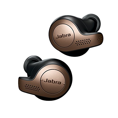 Jabra Elite 65t In-Ear Kopfhörer mit Bluetooth, Mikrofon, geeignet für Sport, Kupfer, spritzwassergeschützt, schwarz