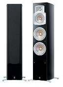 Yamaha NS 555 Stand Lautsprecher System (3-Wege Bassreflex, Waveguidehorn, 100W) klavierlackschwarz, 1 Stück Front-Lautsprecher - 100 Watt - schwarz