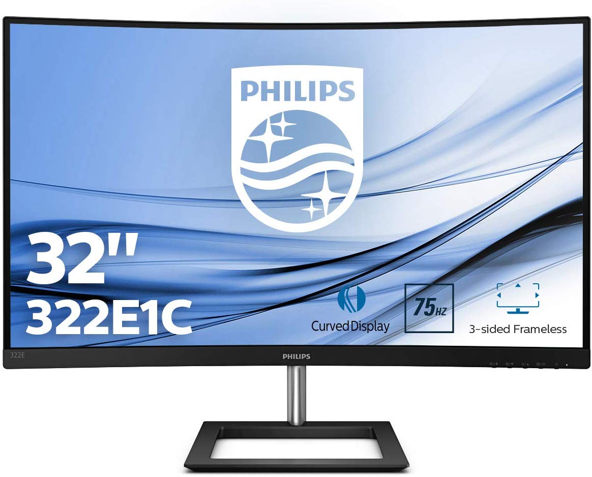 Reaktionszeit, Curved (31,5 FreeSync) 80 Gaming 1920x1080, 322E1C Tests, DisplayPort, ms Zoll) Monitor cm Preisvergleich & 75Hz, Infos (HDMI, schwarz: 4 Philips