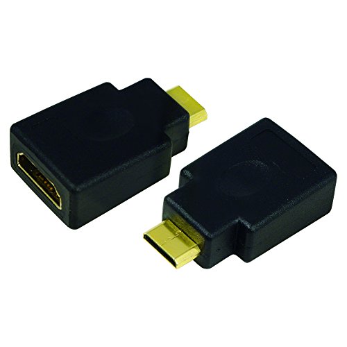 LogiLink AH0009 HDMI High Speed Adapter Buchse auf Mini HDMI Stecker, flache Ausführung und mit vergoldeten Kontakten, Ideal für Full HD schwarz