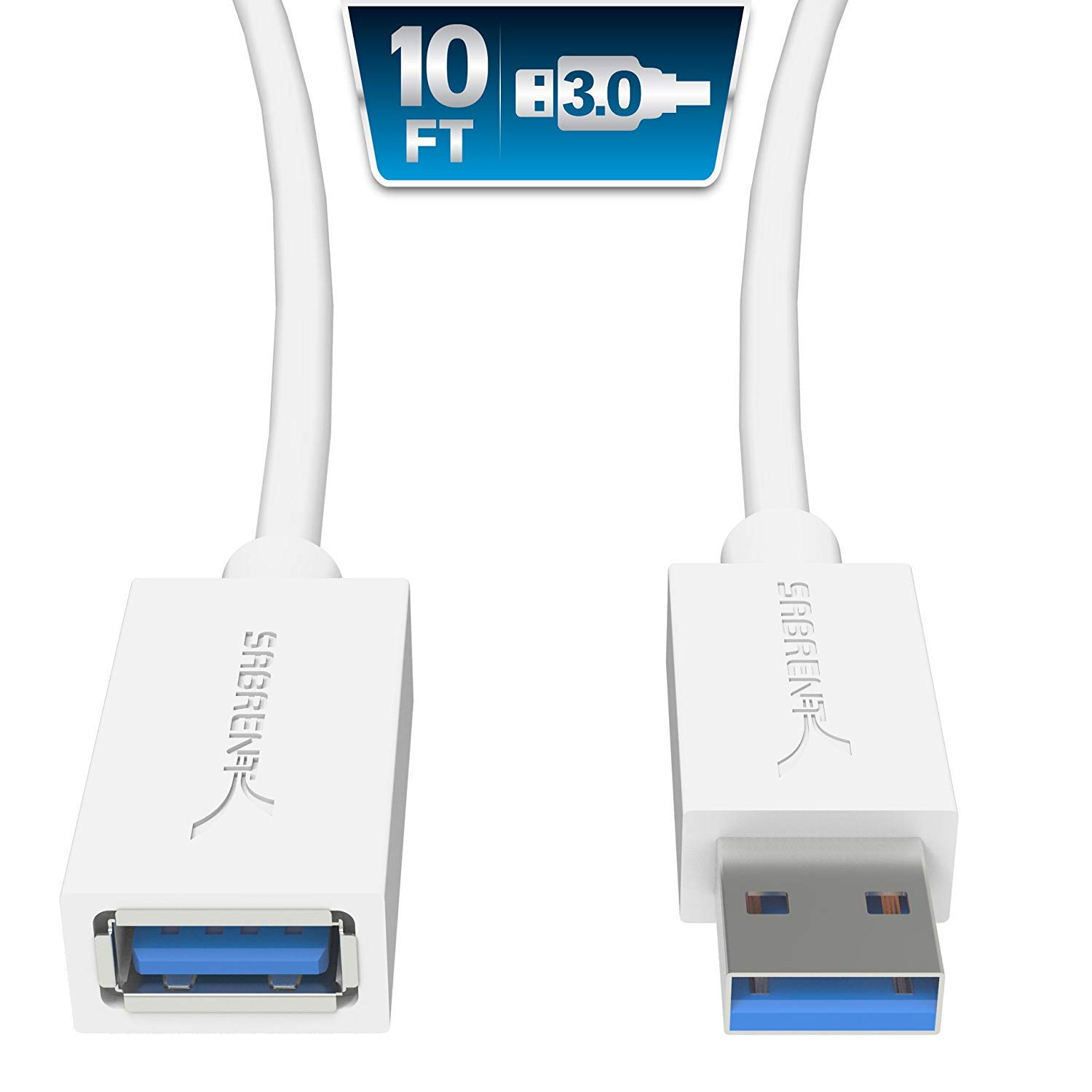 Sabrent USB Kabel 22 AWG USB 3.0 Verlängerungskabel - A-Stecker auf A-Buchse [weiß] 3 Meter (CB-301W) - Preisvergleich