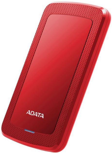 ADATA HV300 - Festplatte - 2 TB - extern (tragbar) - USB 3.1 - 256-Bit-AES - Rot (AHD330-2TU31-CRD)