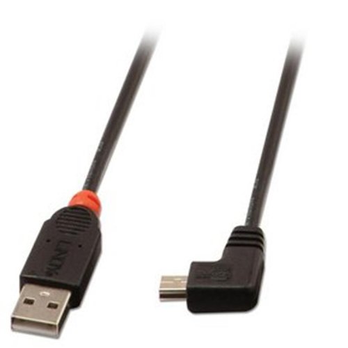 Lindy 31971 - USB 2.0 Kabel Typ A Stecker - Mini-B 90° gewinkelt - 1m