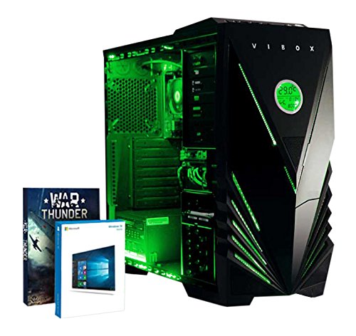 Vibox VBX-PC-5373 Ultra 11 Gaming Desktop-PC (AMD A Series A8-7600, 8GB RAM, 1TB HDD, AMD Radeon R7, Win 10 Home) grün