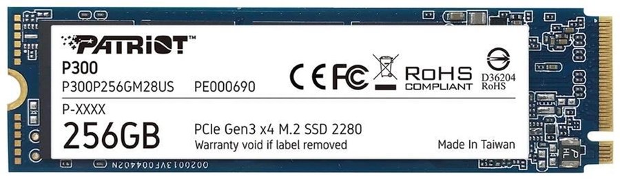 Patriot P300 - Solid-State-Disk - 256 GB - intern - M.2 2280 - PCI Express 3.0 x4 (NVMe) (P300P256GM28)