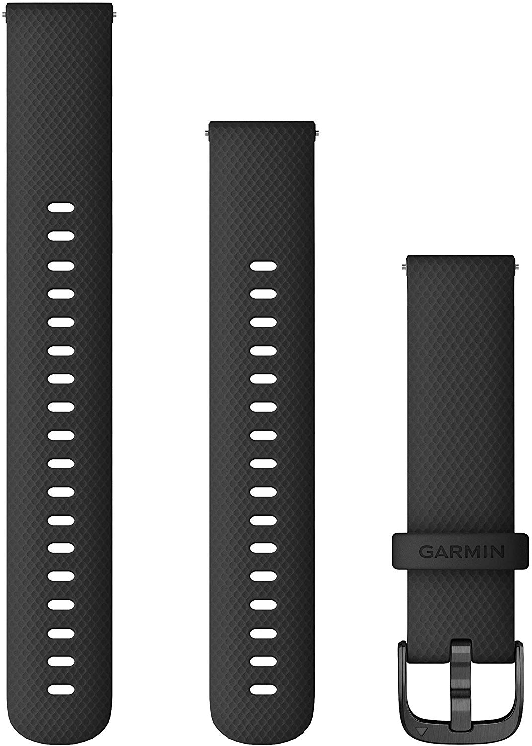 Garmin Armband vivoactive 4S, 18 mm, Silikon, Schnalle Gunmetal (010-12932-01)