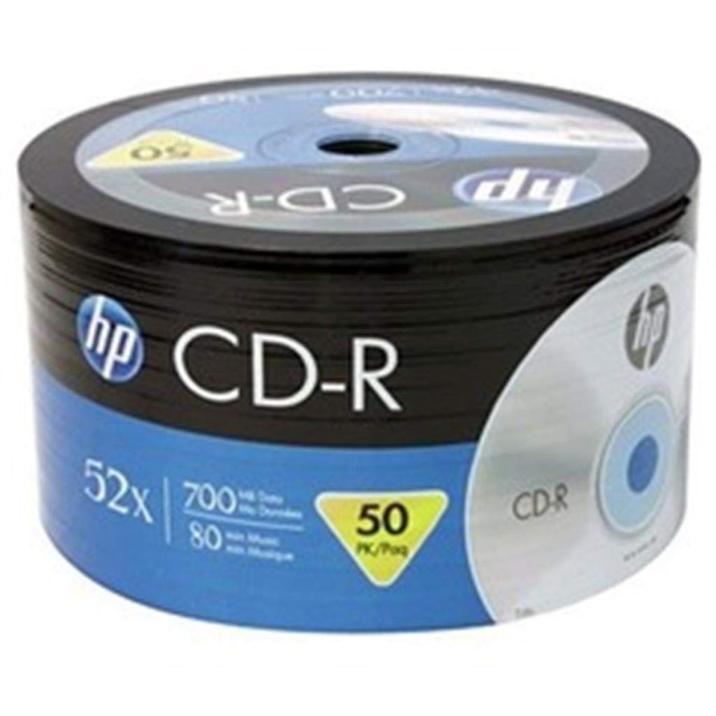 HP Logo CD-R80 700 MB 52X (50 Pieces of 80 mins Reminble cd Bulk Packed Spool Spindle)