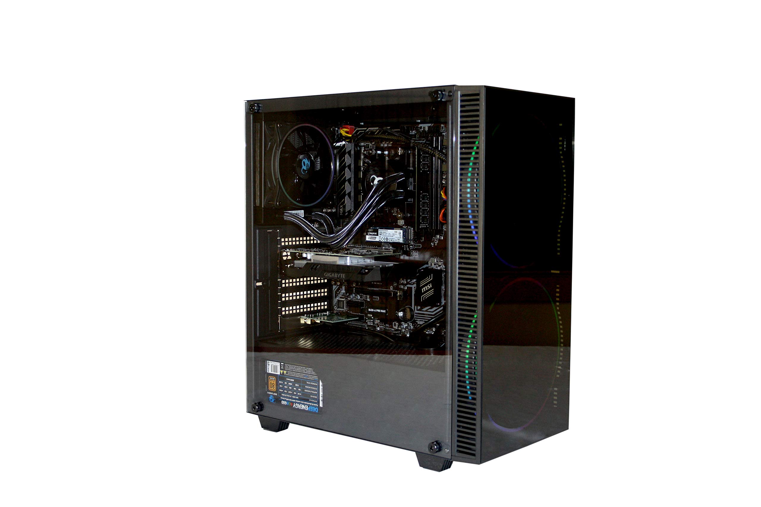 DeepGaming Haako Desktop-PC (Ryzen 5-3600, 16 GB RAM, 500 GB SSD NVMe, 2 TB HDD, GTX1650) W10 Pro vorinstalliert