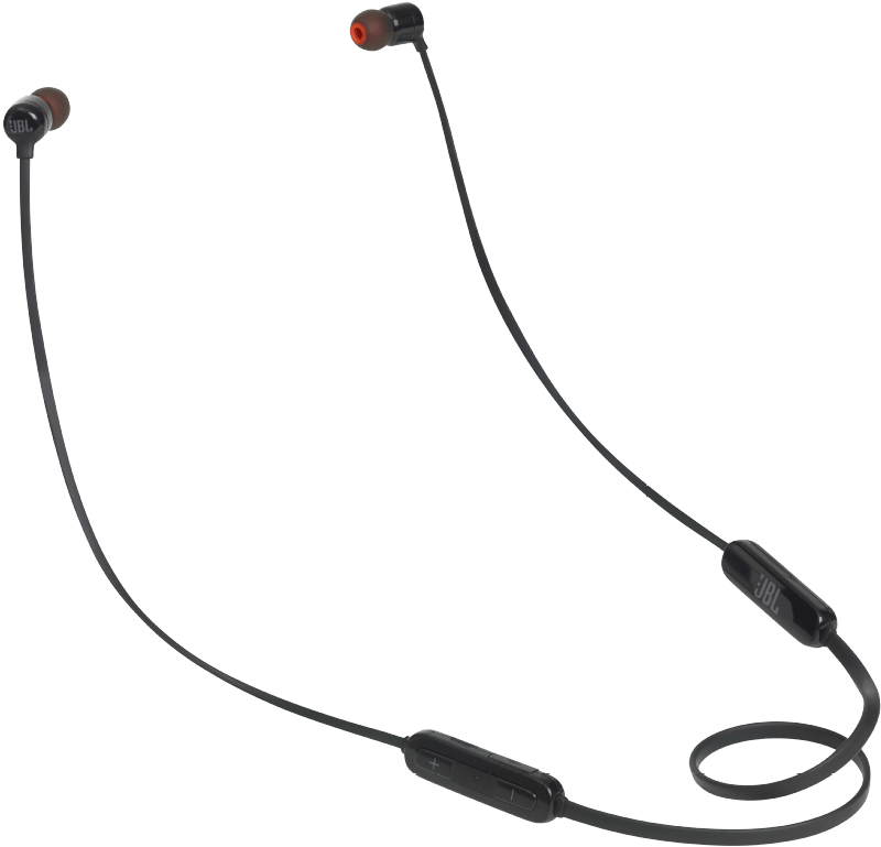 JBL TUNE 110BT In-Ear Kopfhörer mit Bluetooth, Mikrofon, Magnetisches Kabelmanagement, schwarz