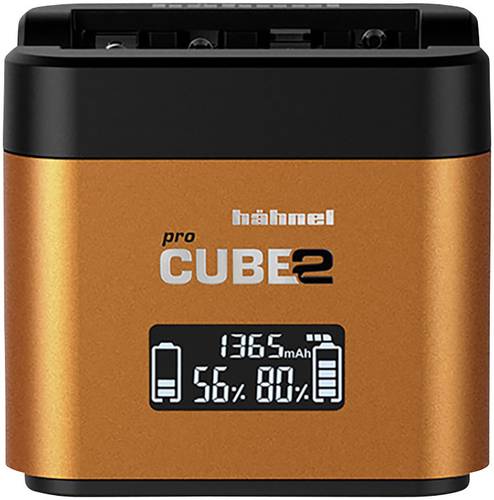 Hahnel ProCube2 Compatible with Sony, Auto--Indoor-Batterieladegerät, orange, LCD, AA, Lithium-Ion (Li-Ion), Nickel-Metallhydrid (NiMH), Compatible with Sony DMW-PLC12, BLF19, BLG10 & NP-W126