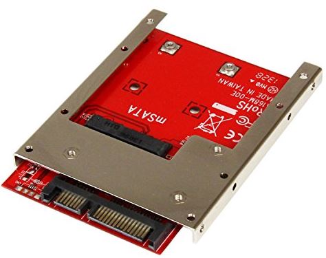 StarTech.com mSATA SSD auf 2,5 Zoll SATA Adapter - Konverter, mSATA auf 22-Pin SATA 6,4cm HDD Adapter