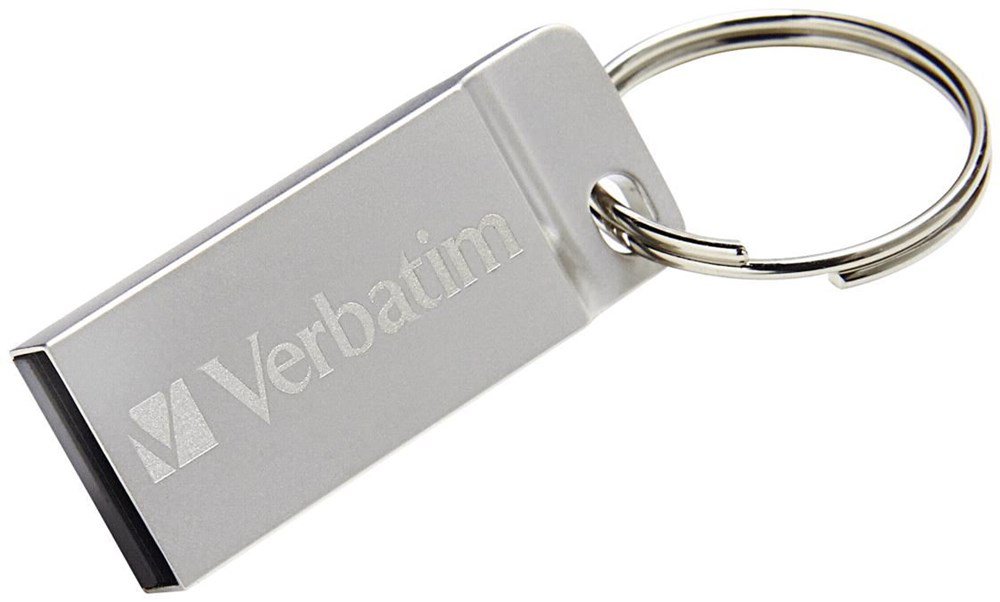 Verbatim Executive USB-Stick aus Metall - 64 GB - robuster Stick mit USB 2.0-Schnittstelle - inklusive praktischem Schlüsselring - silber