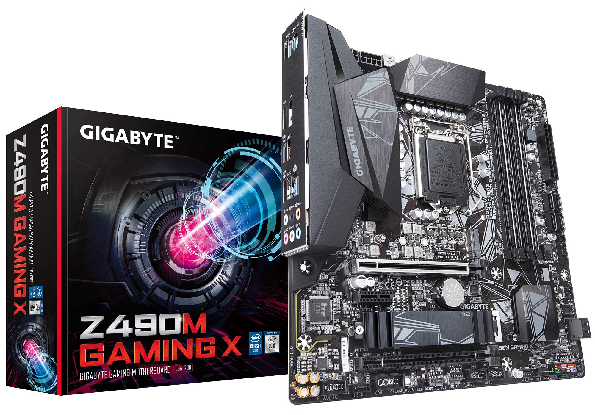 Gigabyte Z490M Gaming X (Intel LGA1200-Z490-Micro ATX-M.2-Realtek ALC892-Intel GbE LAN-SATA 6 Gb-s-USB 3.2 Gen 2-HDMI-Gaming Motherboard)