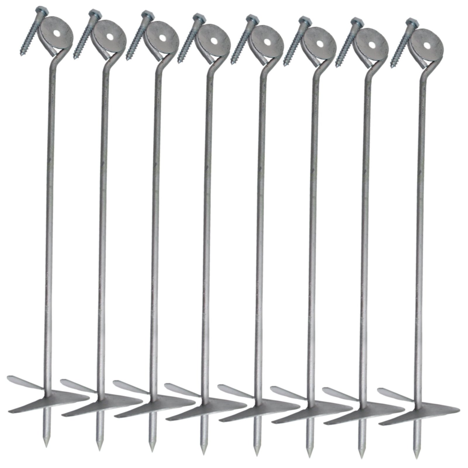 8x Bodenanker Anker Grundanker lang Erdanker Feuerverzinkt Spielturm Schaukel - Preisvergleich