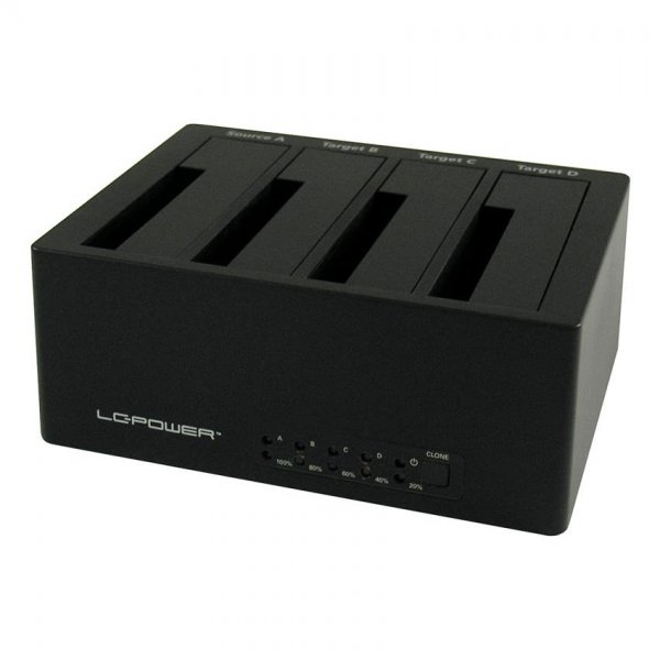 LC-Power USB 3.0 eSATA 4-Bay HDD Docking Station mit Kopierfunktion LC-DOCK-U3-4B