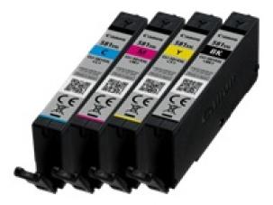 Canon CLI 581 4 original Tintenpatrone Multipack BK-C-M-Y für Pixma Drucker PIXMA TR7550 TR8550 TS6150 TS6151 TS8150 TS8151 TS8152 TS9150 TS9155 TS6250 TS6251 TS8250 TS8251 TS8252 TS9550