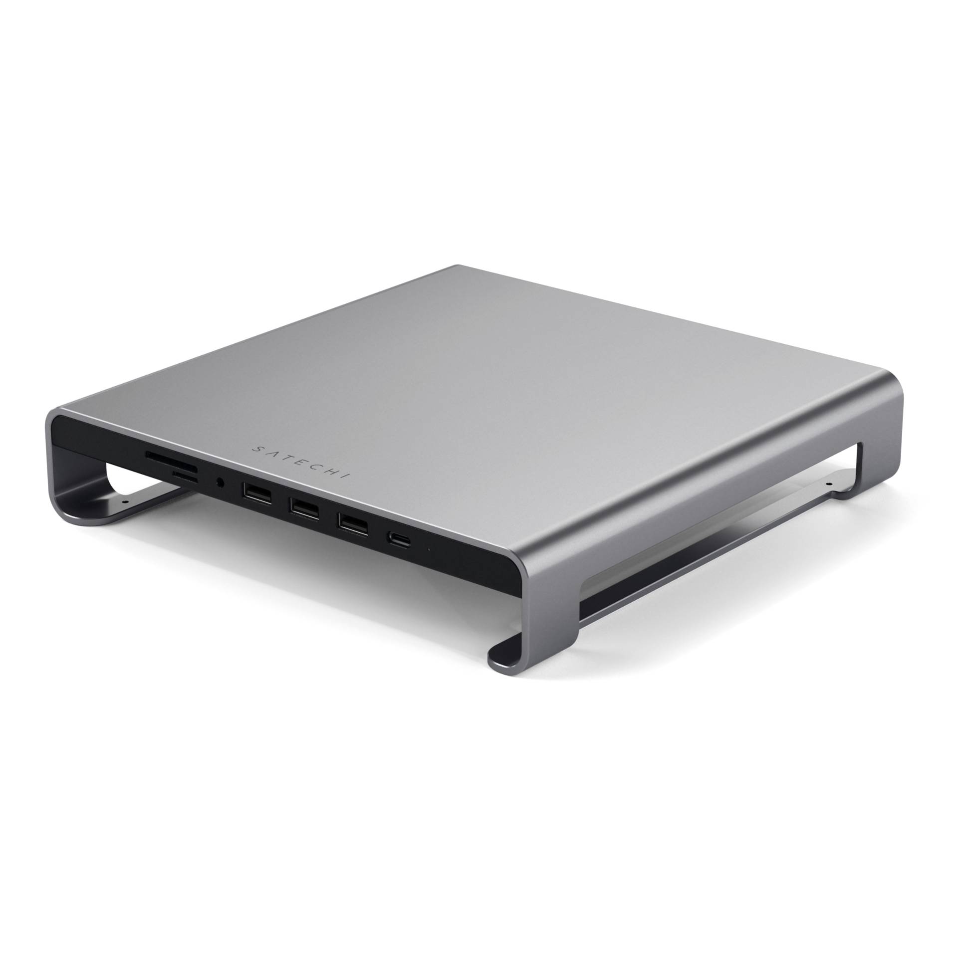 Satechi Aluminum Monitor Stand Hub for iMac space gray