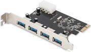 DIGITUS Interface Karte, PCIe, USB 3.0 Typ A, 4 Ports, bis zu 5 Gbit-s, Chipsatz: VL805