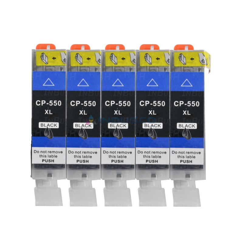 5 Druckerpatronen Tinte für Canon Pixma IP7250 MG5450 MG6350 MX725 ersetzen PGI-550 XL Schwarz