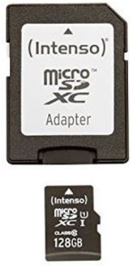 Intenso Micro SDXC 128GB Class 10 Speicherkarte inklusiv SD-Adapter (UHS-I)