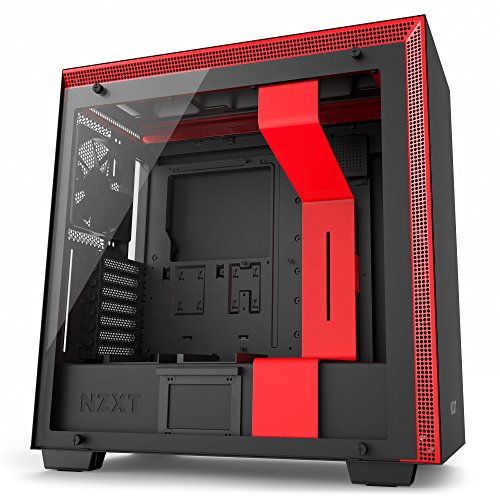 NZXT H700i - ATX-Mid-Tower-Gehäuse für Gaming-PCs - Smart Device mit CAM-Unterstützung - Hartglasfenster - Bereit für Wasserkühlungen - Schwarz-Rot - 2018 Version