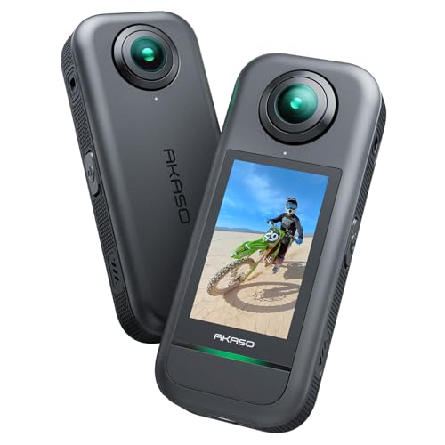 AKASO 360°-Action-Kamera mit 48MP Sensor, 5.7K Video, 72MP Foto, 2,3 Zoll Touchscreen und AI-Tracking