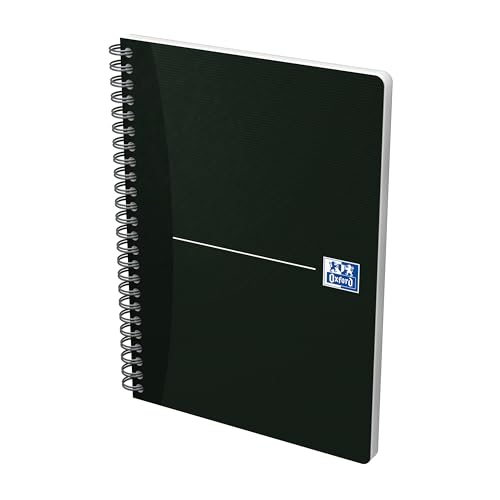 OXFORD Collegeblock Spiralbuch Oxford Smart Black, hochwertiges Büromaterial mit 5% Deckung