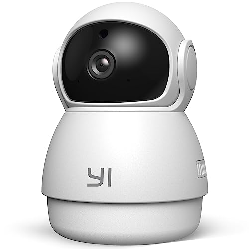YI Kami Pet Dome Guard, 2K HD Netzwerkkamera mit 125° Weitwinkel, Künstlicher Intelligenz und Zwei-Wege-Audio, Weiss