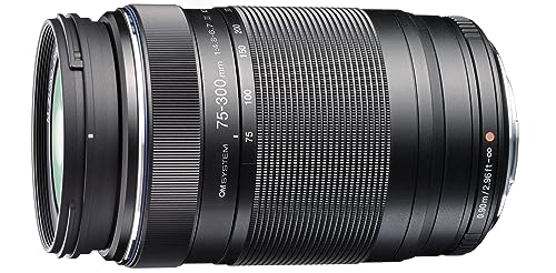 OM SYSTEM M.Zuiko Digital ED 75–300 mm f/4.8-6.7 II, Telezoom-Objektiv für Micro-Four-Thirds, Schwarz, kompakt und leicht mit schnellem Autofokus