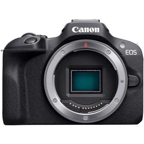 Canon EOS R100 Systemkamera Gehäuse (24,1 Megapixel, 4K Videokamera, Augen-Autofokus, WLAN, Bluetooth) - Schwarz