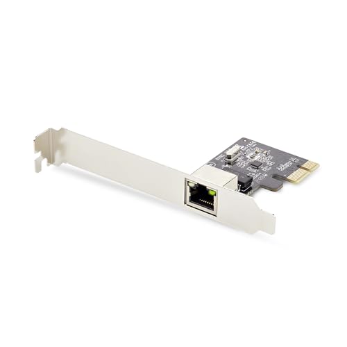 StarTech NIC 1-Port Netzwerkkarte, TAA-konform (PCI-E x1), Gigabit Ethernet 10/100/1000Mbps, Schwarz