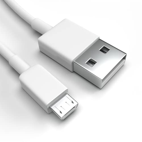 Justcom Micro-USB Ladekabel für Samsung Galaxy A7 2018, 50 cm, Weiß, Schnellladen bis 1,5 A, USB 2.0 Datenkabel