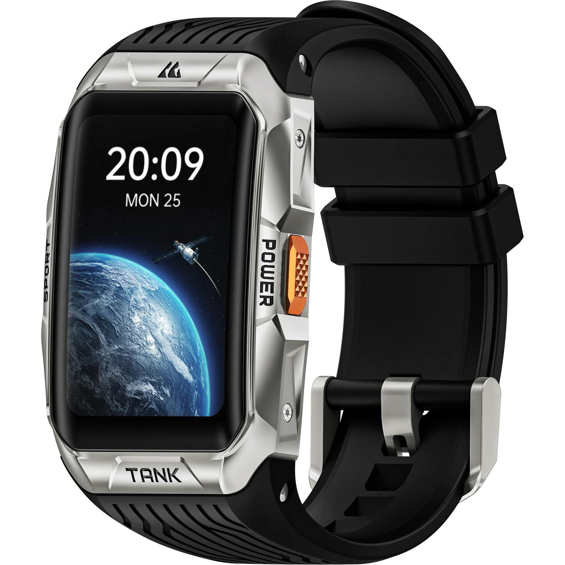 Kospet Tank X2 Ultra Smartwatch, 52 mm Touchscreen, Silber, IP69K Wasserdichtigkeit, 170+ Sportmodi, 15 US MIL-STD-810H Zertifikate